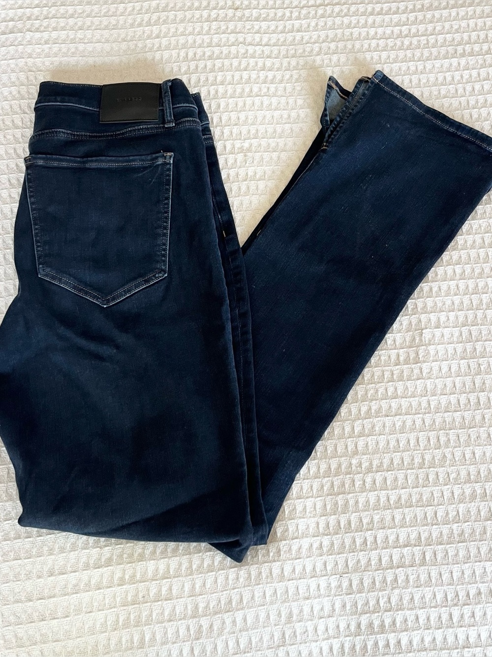 Express Dark Blue skyscraper mid rise Jeans 12L